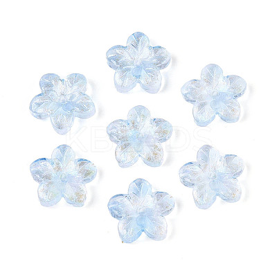 Baking Paint Transparent Glass Beads DGLA-N014-08A-08-1
