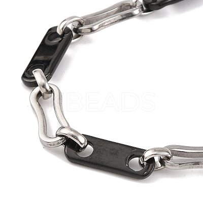 201 Stainless Steel Oval Links Chain Necklace NJEW-F222-38EBP-02-1