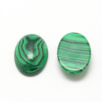 Synthetic Malachite Cabochons G-R415-18x25-38-1