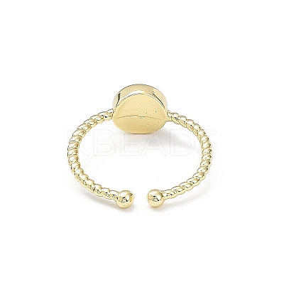 Natural Gemstone Cuff Rings RJEW-E074-01G-1
