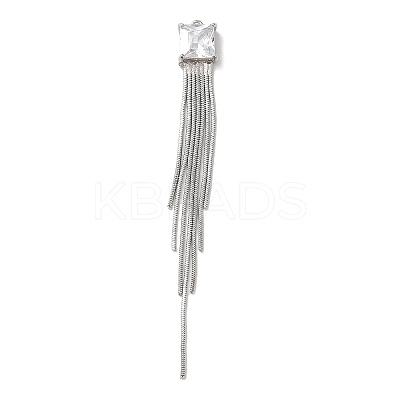Brass Snake Chain Tassel Big Pendants KK-B079-01P-1