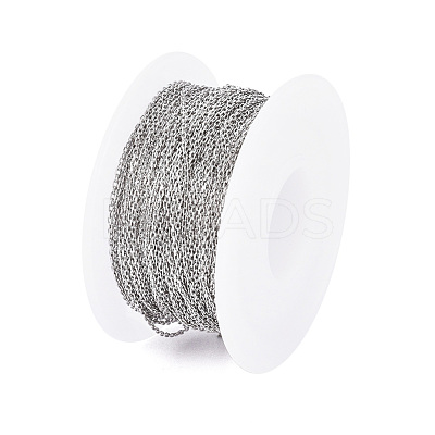 Tarnish Resistant 304 Stainless Steel Cable Chains CHS-D004-01P-1