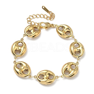 304 Stainless Steel Link Bracelets for Women LS-BJEW-P354-05G-1