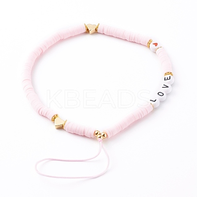 Polymer Clay Heishi Beaded Mobile Straps HJEW-JM00464-04-1
