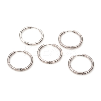 Tarnish Resistant 201 Stainless Steel Huggie Hoop Earrings EJEW-L250-01K-P-1