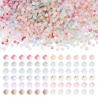 1200Pcs 12 Colors Frosted Glass Beads FGLA-TA0001-04-1