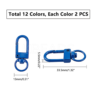 Metal Swivel Clasps FIND-PH0015-89-1