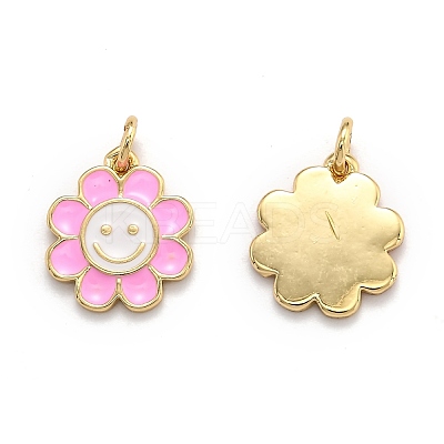 Brass Enamel Charms X-KK-O135-01A-1