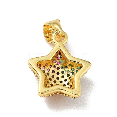 Brass Micro Pave Cubic Zirconia Pendants KK-A163-02G-E-1