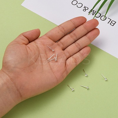 925 Sterling Silver Stud Earring Findings STER-K167-027B-S-1
