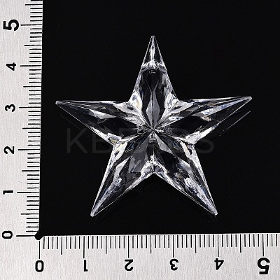 Transparent Acrylic Pendants X-TACR-T028-09A-1