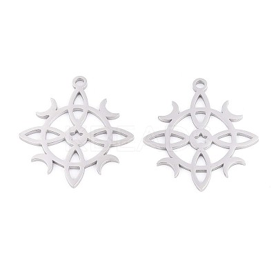 304 Stainless Steel Pendants STAS-N108-39P-1