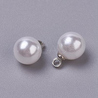 Resin Imitation Pearl Pendants LS-RESI-WH0008-17D-1