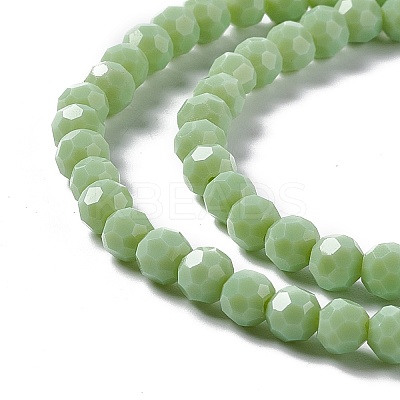 Faceted(32 Facets) Glass Beads Strands EGLA-J042-36B-10-1