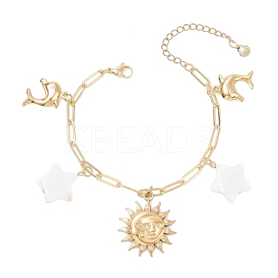 304 Stainless Steel Charm Bracelets BJEW-JB12221-1