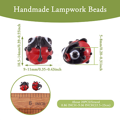 Handmade Lampwork Beads Strands X1-LAMP-TD001-3-1