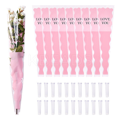50Pcs OPP Flower Bouquet Wrapping Craft Paper DIY-TA0010-92-1