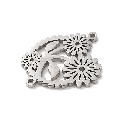 Non-Tarnish 304 Stainless Steel Hollow Connector Charms STAS-Z069-05P-1