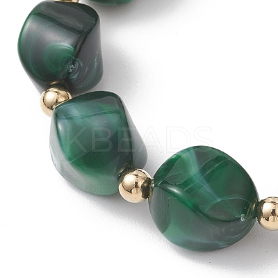 Acrylic Imitation Gemstone Beads Stretch Bracelets for Women BJEW-JB13236-03-1