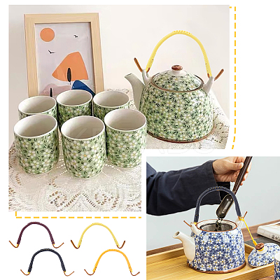 8Pcs 4 Colors Plastic Teapot Handle FIND-PH0003-41-1