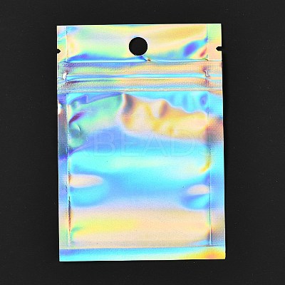 Rectangle Zip Top Plastic Glitter Holographic Bags LS-OPP-I002-01A-1