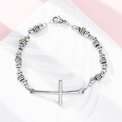 201 Stainless Steel Link Chain Bracelets BJEW-A032-01P-01-1