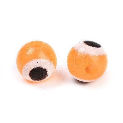 Luminous & Printed Opaque Acrylic Beads LACR-G050-01G-1