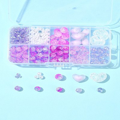 DIY Round Acrylic Beads Jewelry Making Findings Kits DIY-FS0007-04-1