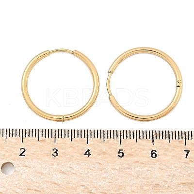 Ion Plating(IP) 304 Stainless Steel Huggie Hoop Earrings LS-EJEW-F111A-25mm-G-1
