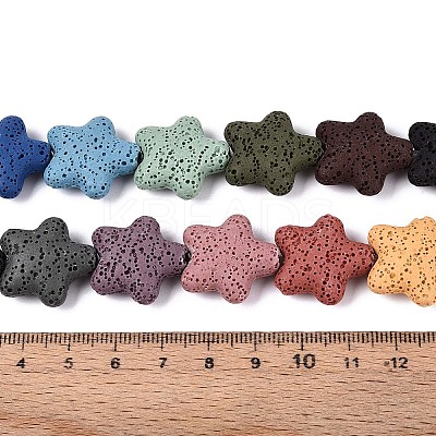 Natural Lava Rock Beads Strands G-N257-23A-01-1