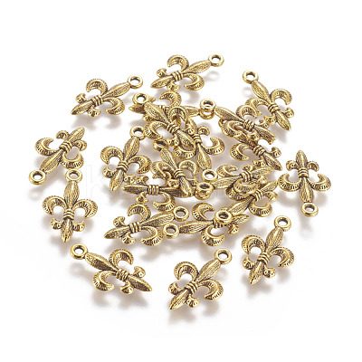 Tibetan Style Alloy Metal Fleur De Lis Pendants X-PALLOY-EA8747Y-AG-1