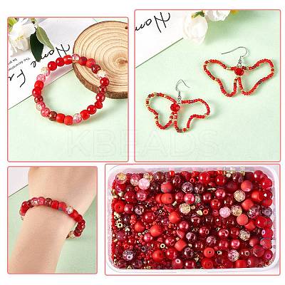 2 Bag Glass Round Beads Set JX547D-1
