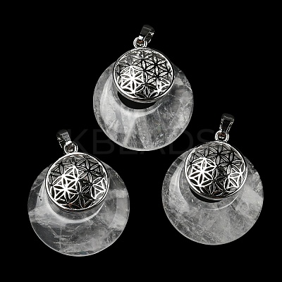 Natural Quartz Crystal Pendants KK-F751-M-A16-1