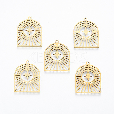 201 Stainless Steel Pendants STAS-N090-LA915-2-1