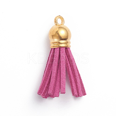 Faux Suede Cord Tassels Pendant Decorations LS-HJEW-WH0006-18L-1