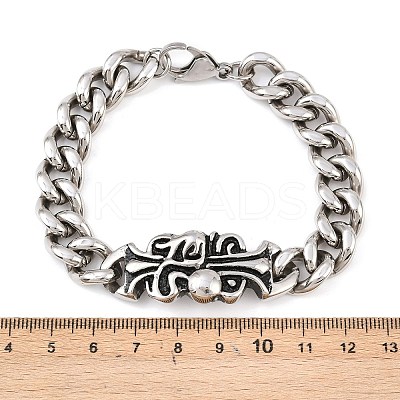 Stainless Steel Link Bracelets BJEW-D379-12ASP-1