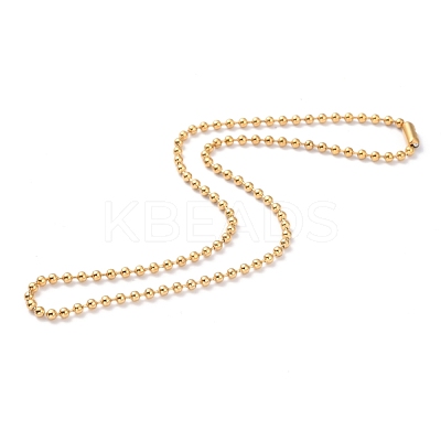 304 Stainless Steel Ball Chain Necklaces NJEW-I245-04B-G-1