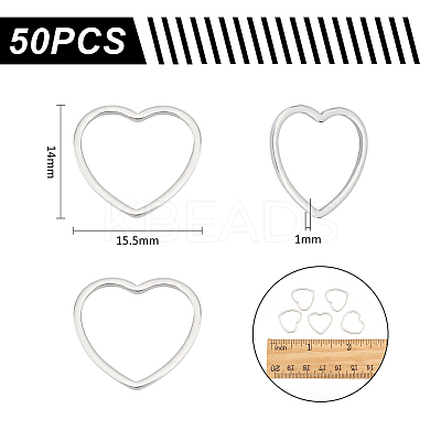 50pc 304 Stainless Steel Linking Ring STAS-UN0056-77-1