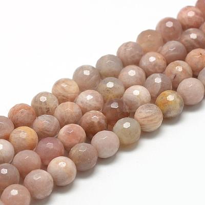 Natural Sunstone Beads Strands G-R447-12mm-02-1