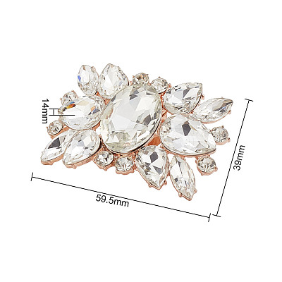 Alloy Glass Detachable Shoe Buckle Clips FIND-WH0423-73RG-01-1