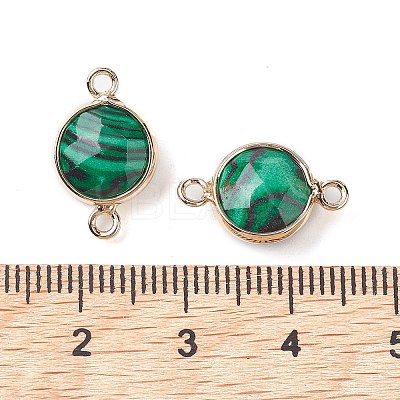 Synthetic Malachite Connector Charms G-C102-09G-G-1