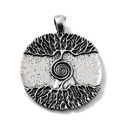 Tibetan Style Alloy Pendants TIBE-L012-018AS-1
