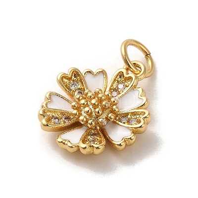 Brass Micro Pave Cubic Zirconia Pendants KK-K358-01B-G-1