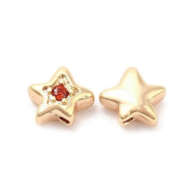Brass Cubic Zirconia Beads KK-Q773-01G-03-1