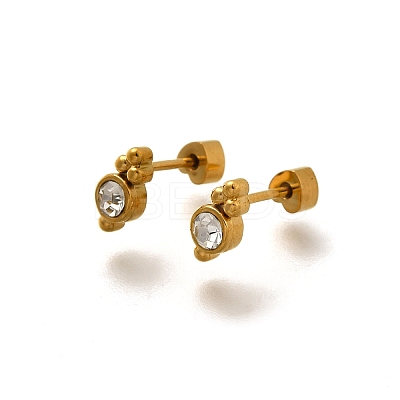 Ion Plating(IP) 304 Stainless Steel Stud Earrings EJEW-A118-17G-02-1