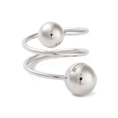 Rack Plating Brass Cuff Rings RJEW-D025-06P-1