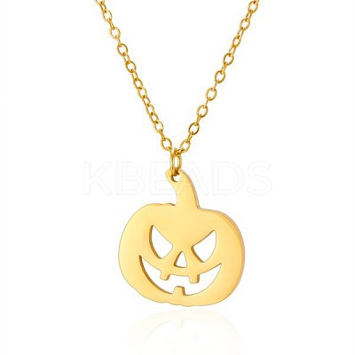 Halloween 304 Stainless Steel Laser Cut Pendant Necklaces FS-WG247A7-01-1
