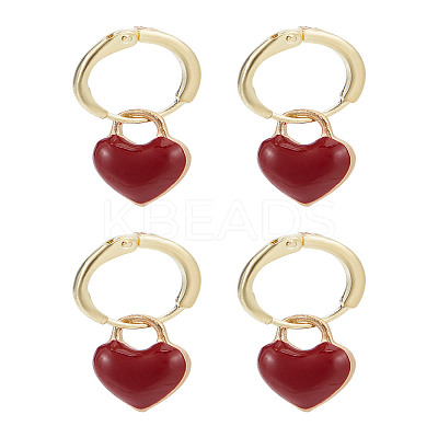 2Pairs Alloy Enamel Hoop Earrings EJEW-LP0001-32-1