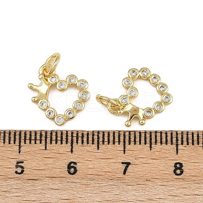 Brass Micro Pave Cubic Zirconia Pendants ZIRC-I367-02G-01-1