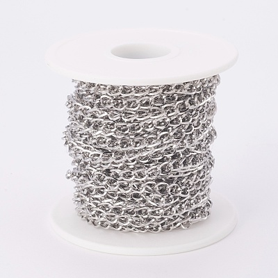 Tarnish Resistant 304 Stainless Steel Curb Chains CHS-F003-13P-1